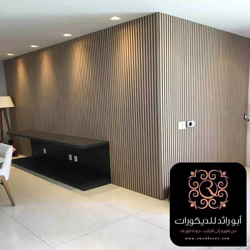 بديل الخشب مع اضاءة حي النرجس بالرياض