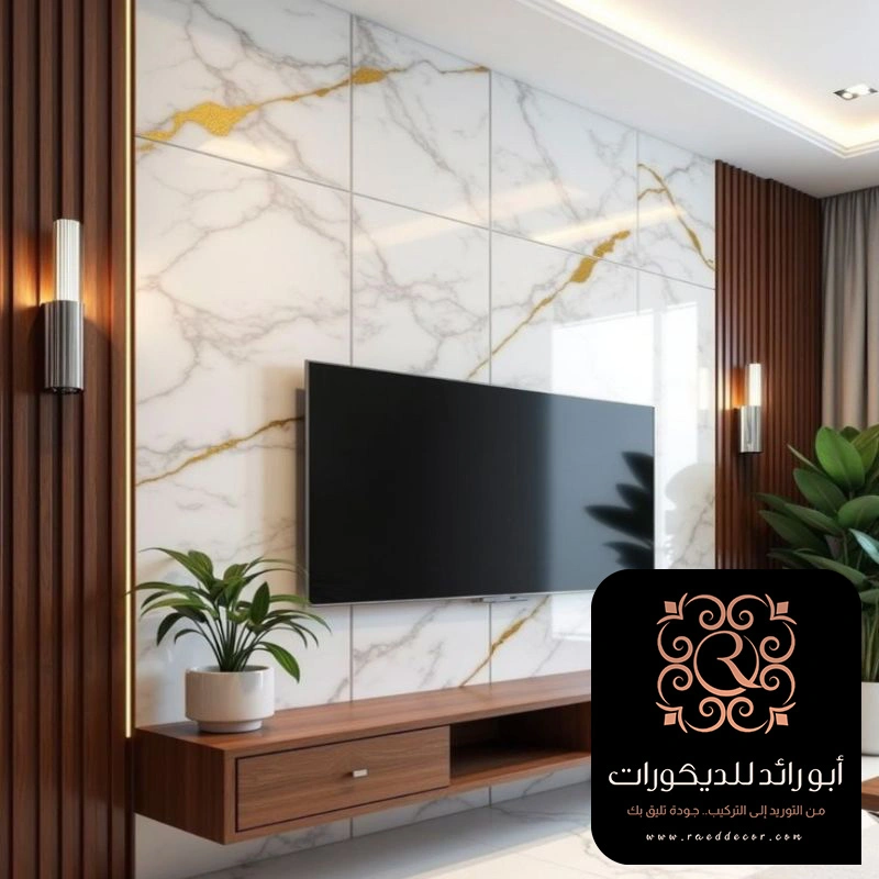 واجهة تلفزيون بديل الرخام الرياض