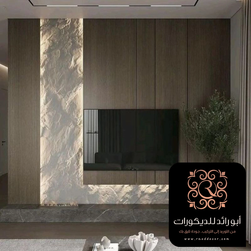 تكسيات خشب للتلفزيون بالرياض